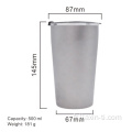 Tasses isothermes de 500 ml pour bière en titane